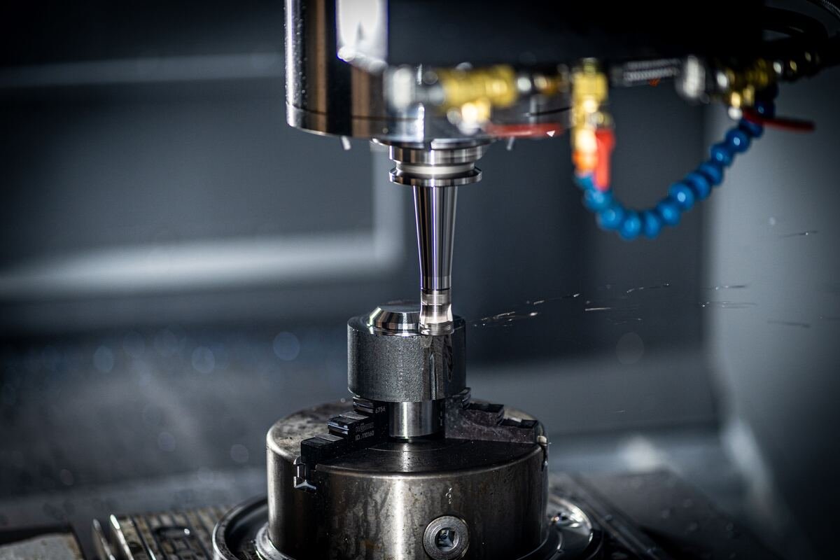 CNC machining equipment in operation